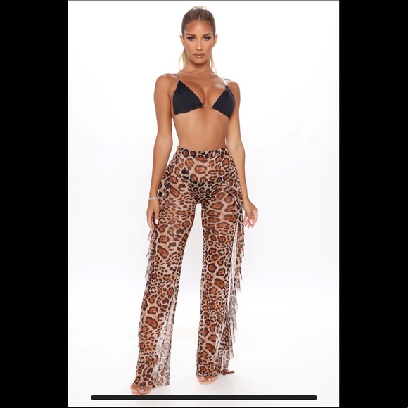 Cheetah print cover up pants - Picture 7 of 9